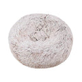  YangYan Super Soft Pet Bed Kennel Dog Round Cat Winter Warm Sleeping Bag Long Plush Puppy Cushion Mat Portable Cat Supplies 46/50/60cm (Color : White Brown, Size : 35cm)