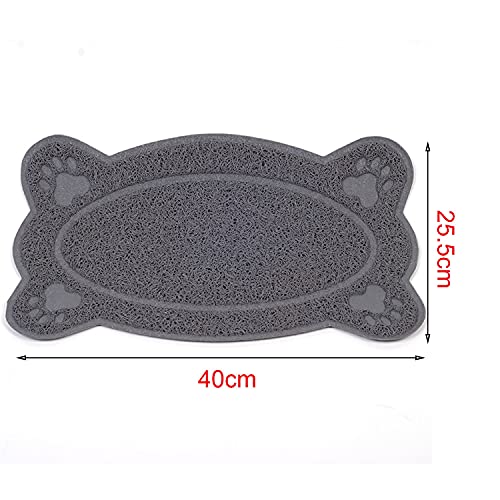  Small Night Light Bone Shape Cat Litter Mat Cat Bowl Mat Dog Pet Water Feeding Food Dish Tray Mat For Cat Litter Box Breathable Pet Cat Litter Mat Soft On Paws And Washable (Color : S, Size : C)
