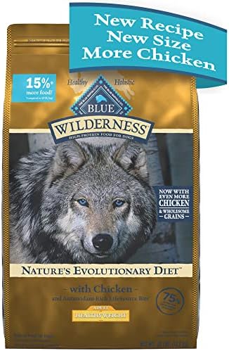  Blue Buffalo Wilderness Rocky Mountain Recipe High Protein Natural Adult Dry Dog Food, Red Meat With Grain 13 Lb Bag