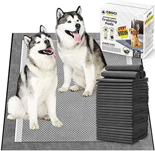  CROCI XXL 30"x36" Charcoal Pads For Dogs, Odor-Control Carbon Pee Pads For Dogs Absorbs Up To 10 Cups Of Liquid, 6-Layer Leak-Proof & Quick Dry Dog Training Pads, Disposable (35 Counts)