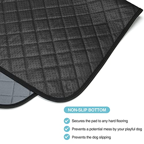  Avont 2 Pack Washable Reusable Puppy Pee Pad, Highly Absorbent Non Slip Dog Training Whelping Pads With Waterproof Bottom, Guinea Pig Fleece Cage Pen Liner Cats Food Feeding Mat -Large