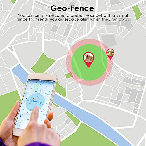  SAZAO Pet Tracker Necklace, Intelligent GPS Pet Tracker Necklace, Waterproof GPS Tracking Device For Outdoor