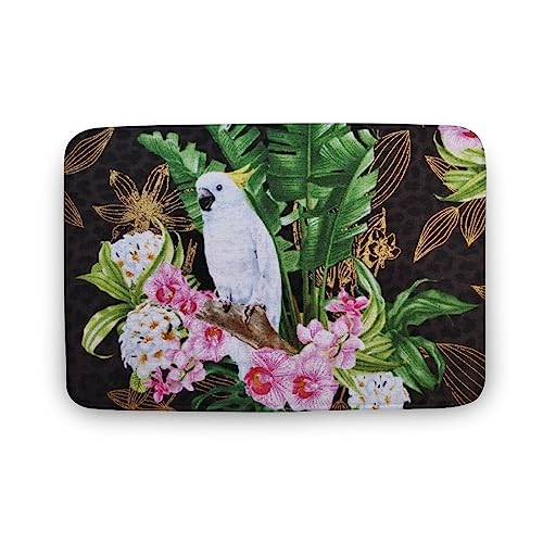  Nufar Exotic Parrot Cockatoo Print Gift For Birds Lovers Door Mats,Personalized Pet Decor Door Mats,Bird Lover Gift,Food Bowl Rug,Friends Doormat,Home Decor,Welcome Mat,Front Door Mat 30x17 Inch