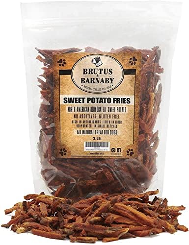  BRUTUS & BARNABY Sweet Potato Dog Treats- No Additive Dehydrated Sweet Potato Fries, Grain Free, Gluten Free And No Preservatives Added (14 Oz)