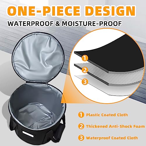  Portable Dog Food Storage Container Bag - Food Container For Pets - Dog Cat Bird And Other Pet Food Storage Bin - Keeps Food Fresh For Camping, Dog Boarding, Weekend Getaways, 13.7"D X 13.7"H