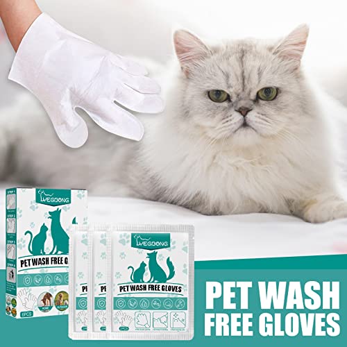  Pet Gloves For Cats And Dogs Bathing And Grooming Easy To Use Just Gently Dry Ideal Pet Wipes3ml Pet Supplies For Dogs Bowls With Storage (B, One Size)