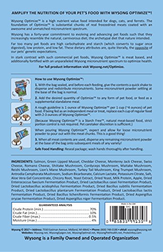  Wysong Optimize Wild Caught Salmon For Dogs, Cats & Ferret,7.5 Ounce (Pack Of 1)