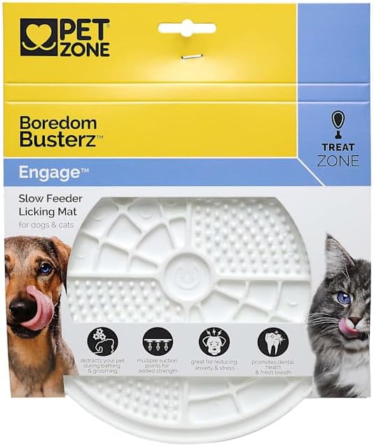  Boredom Busterz White Engage Licking Mat For Pets
