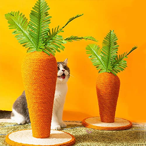  JYDQM Cats Scratcher Tree Tower Scratching Cats Tree Cute Carrot Cats Climbing Post Funny Cats Grinding Claw Post Pet Supplies (Color : A, Size : M Code)