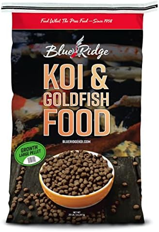  Blue Ridge Fish Food Pellets [14lb], Koi And Goldfish Growth Formula, Floating 3/16" Pellet, Balanced Diet