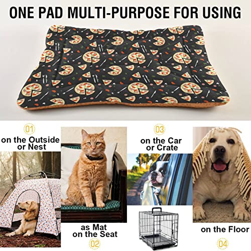  Food Pizza Dog Bed Cat Bed Soft Comfortable Pet Bed Non-Slip Calming Kennel Pad For Small Medium Large Dogs Cats 2116501