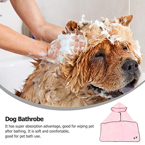  3pcs Super Kitten Supplies Size Bath Animal Cleaning Absorbent Fleece Puppy Accessories Quick Wear Dog Shower Easy L Robe Coral Cat Robes Drying - Pink Small Microfibre Dry