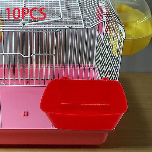  ＡＷＨＡＯ 10Pcs Cat Water Bowl Bird Food Tray Bird Baths Watering Container Waterer Rabbit Feeder For Quail Small Dogs Pigeon Cockatiel Parakeets