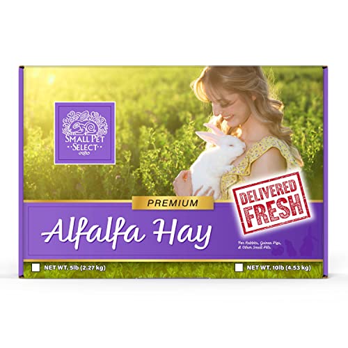  Small Pet Select Alfalfa Hay Pet Food For Young  Rabbits, Guinea Pigs , Chinchillas, Tortoises And Other Small Animals, Easy To Store Box, 5 LB