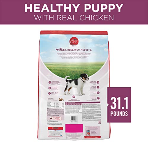  Purina ONE Plus Healthy Puppy Formula High Protein Natural Dry Puppy Food With Added Vitamins, Minerals And Nutrients - 31.1 Lb. Bag