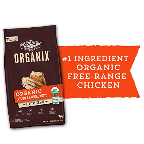  Castor And Pollux ORGANIX Organic Dog Food, Chicken And Oatmeal Recipe Dry Dog Food - 10 Lb. Bag