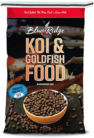  Blue Ridge Fish Food Pellets [2lb] Koi And Goldfish Growth Formula, Mini Floating Pellet, Balanced Diet