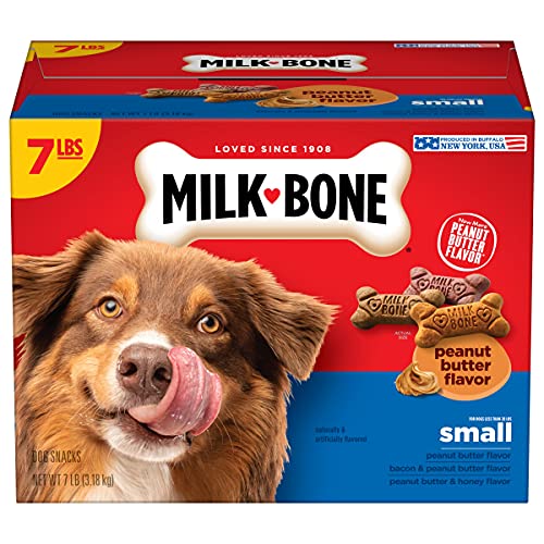  Milk-Bone Peanut Butter Flavor Dog Treats, Small Biscuits, 7 Pounds