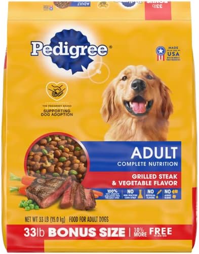  Pedigree Complete Nutrition Adult Dry Dog Food Roasted Chicken, Rice & Vegetable Flavor Dog Kibble, 40 Lb. Bag