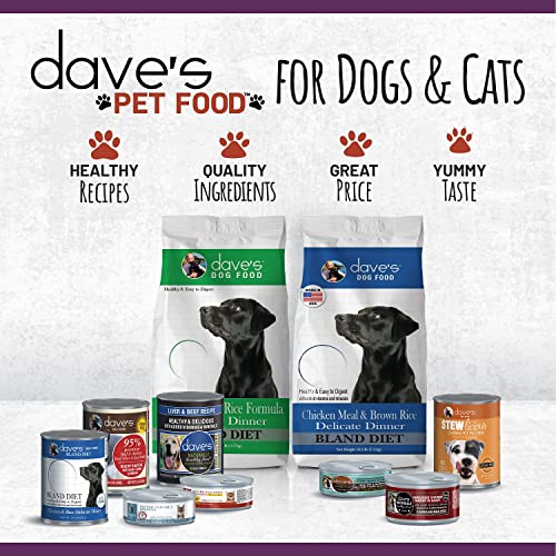  Dave's Pet Food Grain Free Wet Cat Food (Chicken), Made In USA Naturally Healthy Canned Cat Food, Added Vitamins & Minerals, Wheat & Gluten-Free, 12.5 Oz (Case Of 12)