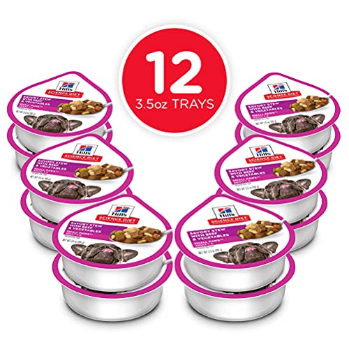  Hill's Science Diet Wet Dog Food, Adult, Small Paws For Small Breeds, Savory Stew Beef & Vegetables, 12-Pack