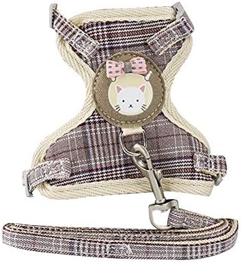  XxiaoTHAWxe Pet Leash Traction Rope, Pet Nylon Mesh Harness Leash Collar Clothes Vest Cat Kitten Cord Traction Rope For Walking Training Running - Blue L