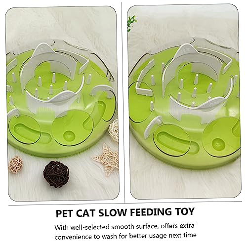  POPETPOP Cat Anti Choking Toy Doll Playsets Chew Toys Puppy Puzzle Small Puppy Toys Cat Puzzle Bowl Interactive Cat Food Bowl Cat Training Plaything Pet Cat Slow Feeding Toy Cat Maze Feeder