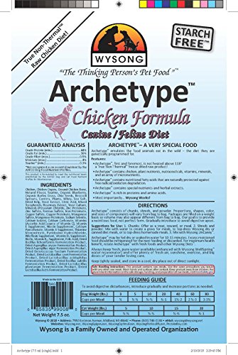 Wysong Archetype Chicken Raw Formula Canine/Feline Diet Dog/Cat Food - 7.5 Ounce Bag