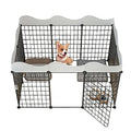  Indoor Dog/Puppy Playpen - Pet Playpen | Small Animal Cage | Christmas Tree Fence | Portable Metal Yard Fence Small Animal Exercise Pen Yard Kennel Portable Metal Yard Fence Small Animal Exercise