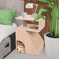  Cat Beds For Indoor Cats - Large Cat Cave For Pet,Cat House With Dangling Ball,Cat Scratching Pad And Post,Furniture Style,Hidden Kitty Cabinet,Cat Enclosure For Cats