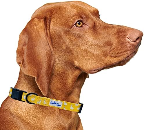  CUTIE TIES Dog Collar Flamingos– Durable Nylon Material - Premium Quality Collars For Dogs - Fancy Collars - Cute Dog Collars In Three Sizes (Flamingos, Large (16" - 26"))