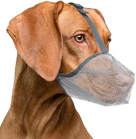  Lepark Dog Muzzle With Mesh Cover Muzzle For Small Medium Large Dogs, Prevent Biting Barking And Licking(S,Black)