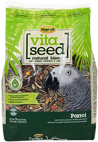  Higgins Vita Seed Parrot Food 5 Lb Bag, Great For Large Parrots, Macaws And All Large Birds