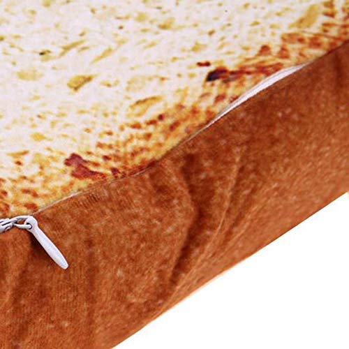  SONGBIRDTH Unique Toast Washable Cat Dog Sleeping Pad Mattress Soft Warm Pet Bed Carpet,Breathable Cotton Blend,Removable Easy To Clean 60 * 60cm