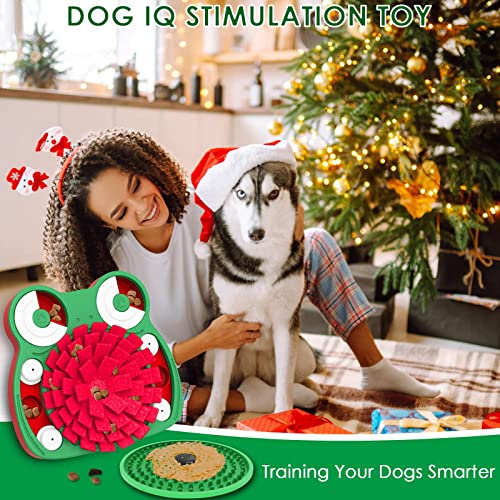  Lalolee Dog Puzzle Toys, 3-in-1 Dog Puzzles With Licking Pad And Slow Food, Stress Relief Interactive Dog Toy For Feeding (Green)