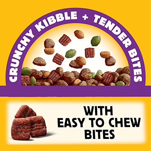  Pedigree With Tender Bites Complete Nutrition Adult Dry Dog Food Chicken & Steak Flavor Dog Kibble, 14 Lb. Bag