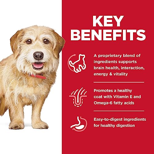  Hill's Science Diet Adult 7+ Senior Vitality Small & Mini Dry Dog Food, 12.5 Lb. Bag