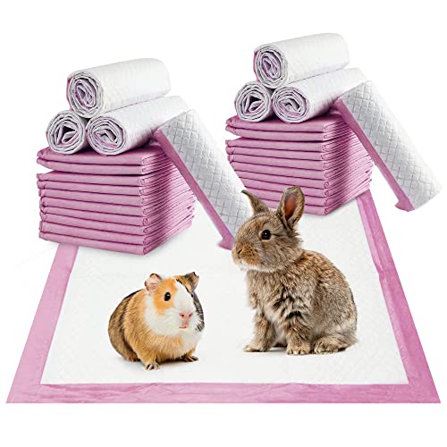  VIVVIVA Pink Dog Pee Training Pads 13" X 17" (Small) - 6 Thick Ultra Absorbent Layers - Leak-Proof & Odor-Control - Quick Dry Training Pads For Small Puppies, Kittens, Guinea Pigs & Rabbits [40 Count]