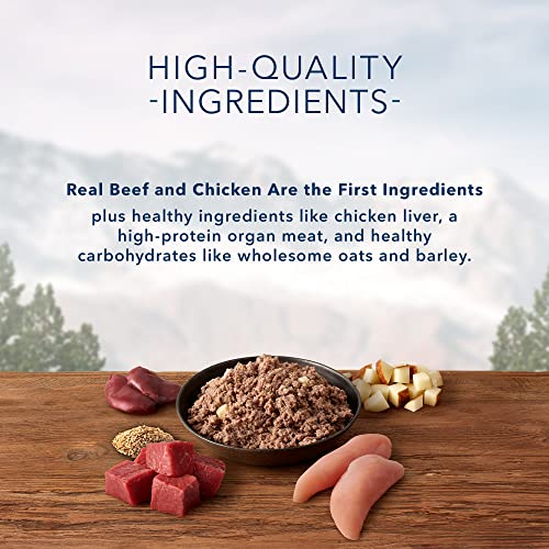  Blue Buffalo Wilderness High Protein Natural Adult Wet Dog Food Plus Wholesome Grains, Beef & Chicken Grill 12.5-oz Cans (Pack Of 12)