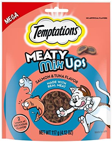  TEMPTATIONS Indoor Care Crunchy And Soft Cat Treats, Chicken Flavor, 2.1 Oz. Pouch (Pack Of 12)