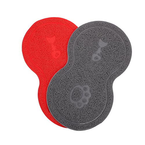  Cat Litter Cat Litter 2 Pcs Washable Water Dog Claw Type Puppy Cat Dish Paws Grinding Animal Mat Cats Anti- Feeding Bowl Non- X Pet Light Skid Cleaning Dogs Anti Pad Food Toy