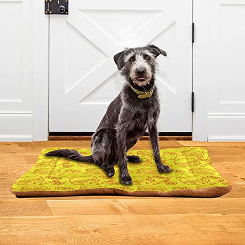  Food Hamburger Fries Dog Bed Cat Bed Soft Comfortable Pet Bed Non-Slip Calming Kennel Pad For Small Medium Large Dogs Cats 2116480