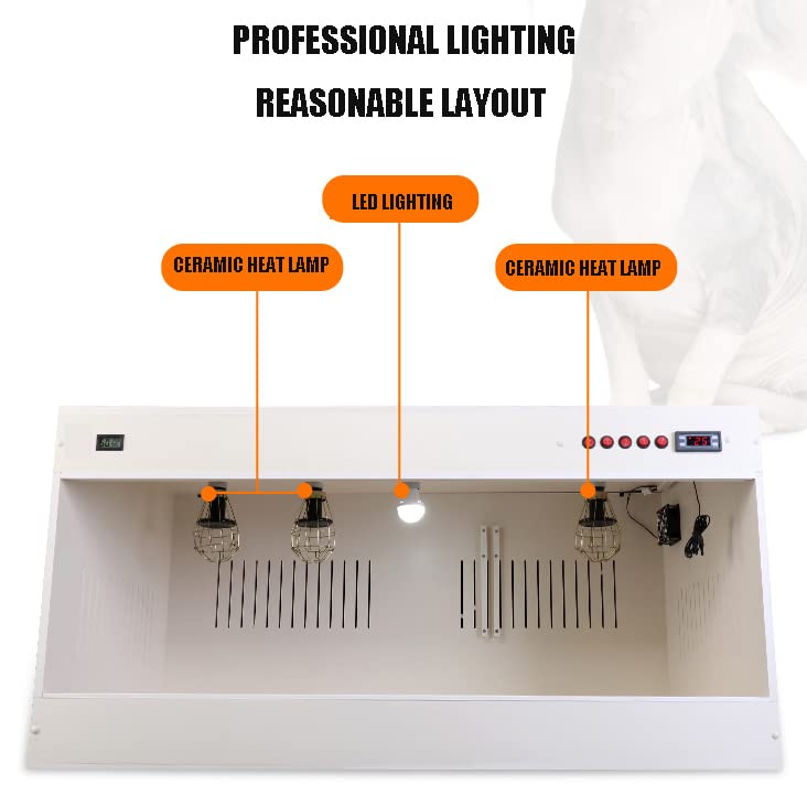  JUHAIYUAN Cat Incubator For Puppies, Puppy Incubator, Pet Incubator Box, Large PET Brooder Nursery Dog White