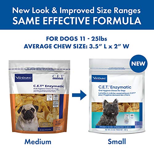  Virbac CET Enzymatic Oral Hygiene Chews For Dogs, Beef, 8.5 Ounces