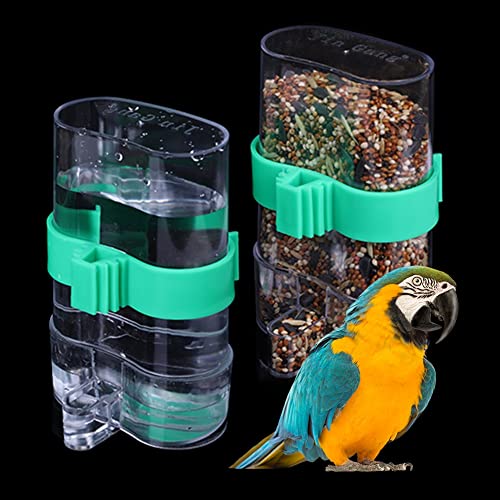  Pet Bird Feeder Waterer With Clip Pet Dispenser Bottle Drinking Fountains Feeding Bowls For Pet Parrot Pigeon Bowl