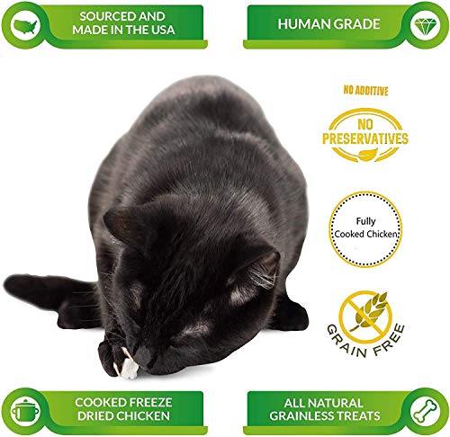  LIFE ESSENTIALS BY CAT-MAN-DOO All Natural Freeze Dried Chicken Crushed Sprinkles Powder For Dogs & Cats - No Fillers, Preservatives, Or Additives - No Grain Tasty Treat -Made In USA (4 Pack)
