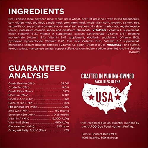 Purina ONE True Instinct High Protein Formula With Real Beef And Salmon Dry Dog Food - (4) 3.8 Lb. Bags