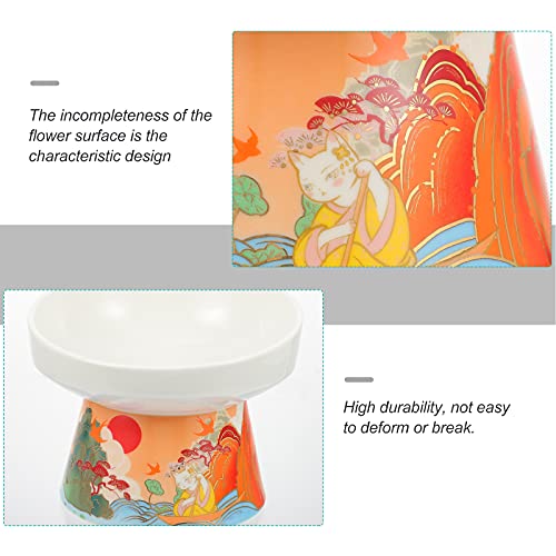  Hemobllo Neck Protection Pet Feeding Bowl Ceramic Food Bowl Dog Cat Food Container
