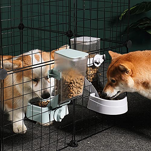  FUUIE Bowls For Food And Water Pet Hanging Food Dispenser For Dog Cage Feeder Device Automatic Rabbit Bird Feeders Adjusted Hangable Dog Bowl 2L Large Capacity