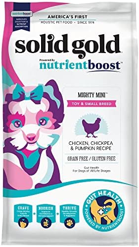  Solid Gold Mighty Mini Small Breed Dog Food - Dry Dog Food For Any Toy Breed - For Gut Health & Sensitive Stomach Support - Digestive Probiotics For Dogs - Grain & Gluten Free Recipe